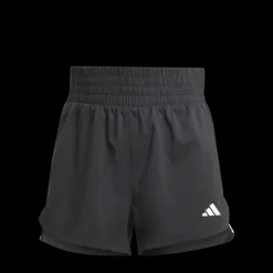 adidas Pacer Training 3-Stripes Woven High-Rise Shorts Black / White Svart Hot