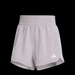 Outlet adidas Pacer Training 3-Stripes Woven High-Rise Shorts Preloved Fig / White Vit