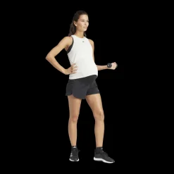 adidas Pacer Woven Stretch Training Maternity Shorts Black / White Svart New