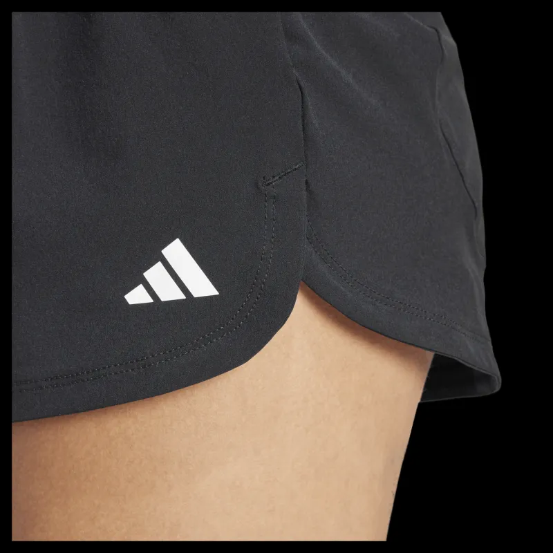 adidas Pacer Woven Stretch Training Maternity Shorts Black / White Svart New