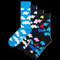 Best Happy Socks 4-pack Cloudy Socks Gift Set Light Blue Blå