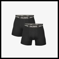 Salming 2-pack Cotton Boxer Black Svart Outlet