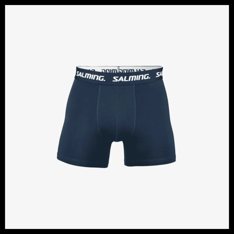 Salming 2-pack Cotton Boxer Navy Blå