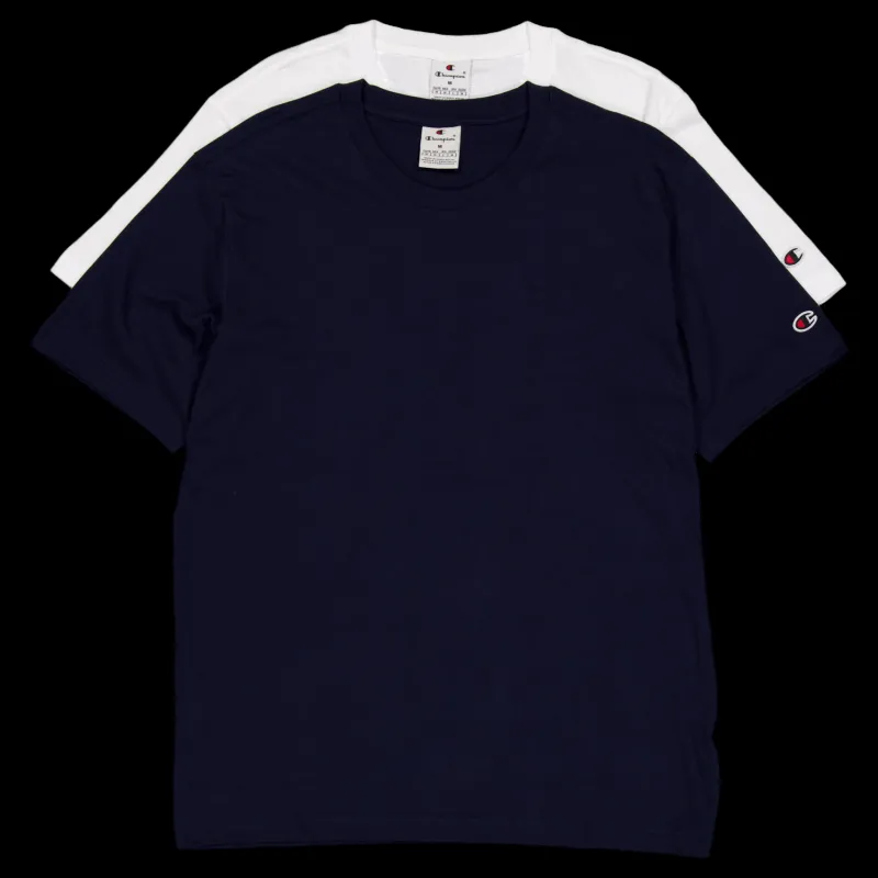 Champion 2pack Crew-neck White Blå