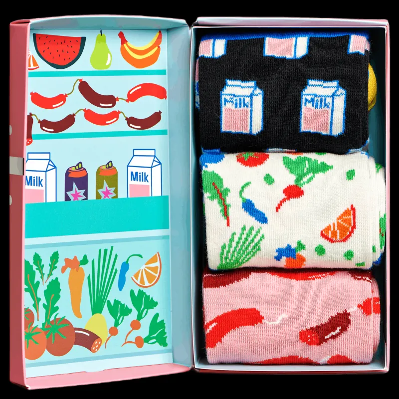 Happy Socks 3-pack Foodie Socks Gift Set Multi Flerfärgad Hot