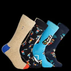 Happy Socks 4-pack Healthy Lifestyle Socks Multi Color Flerfärgad