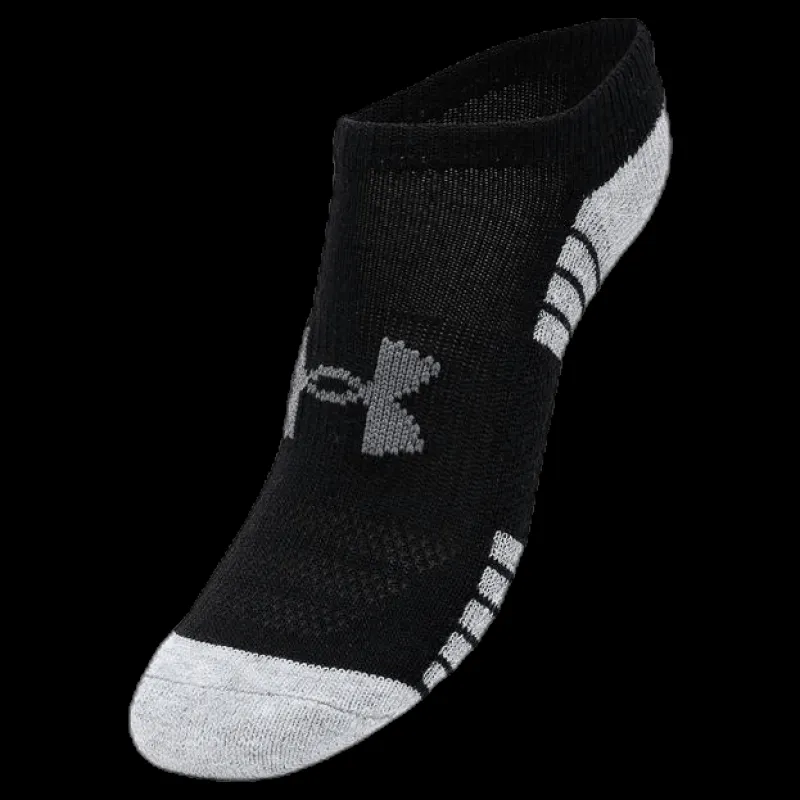 Under Armour 3-Pack Heatgear No Show Jr Black Svart Online