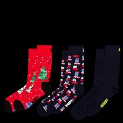 Best Happy Socks 3-pack Holiday Tree Gift Set Green Flerfärgad