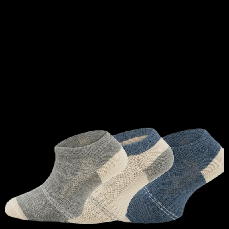 Hot Norfolk 3-Pack Kids Basic Socks - Yogi Blue/Grey Blå och Grå