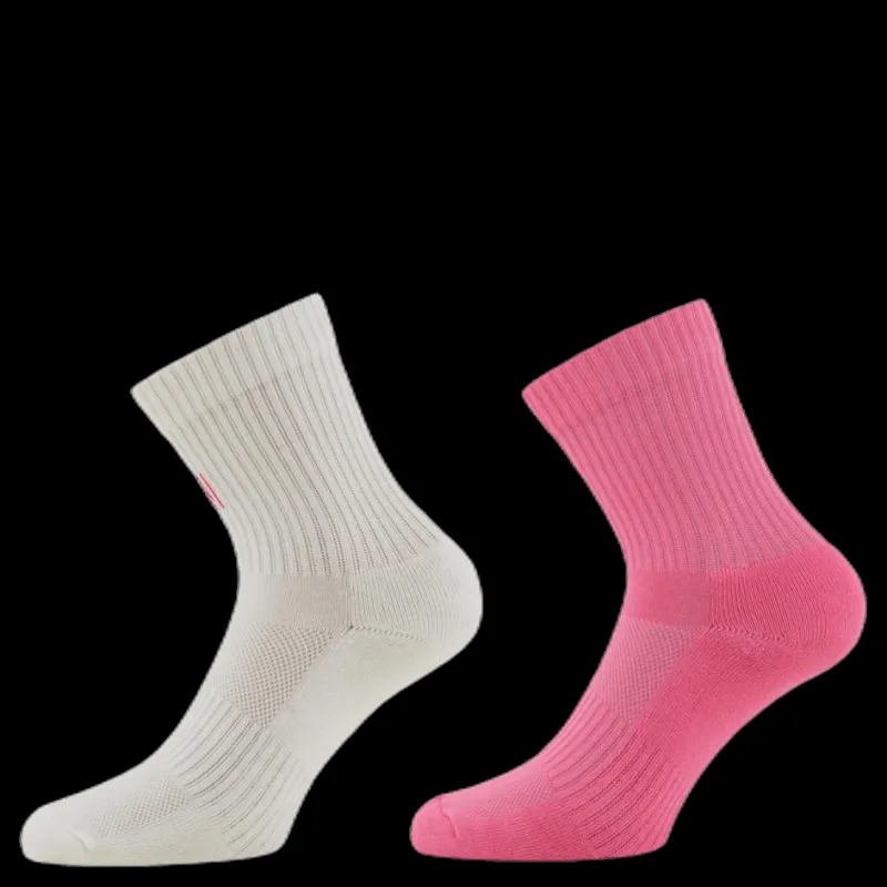 New Norfolk 2-Pack Kids Basic Sport Socks - Alvin Pink/White Rosa och Vit