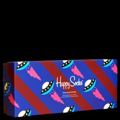 Happy Socks 4-pack Navy Socks Gift Set Burgundy Röd Hot