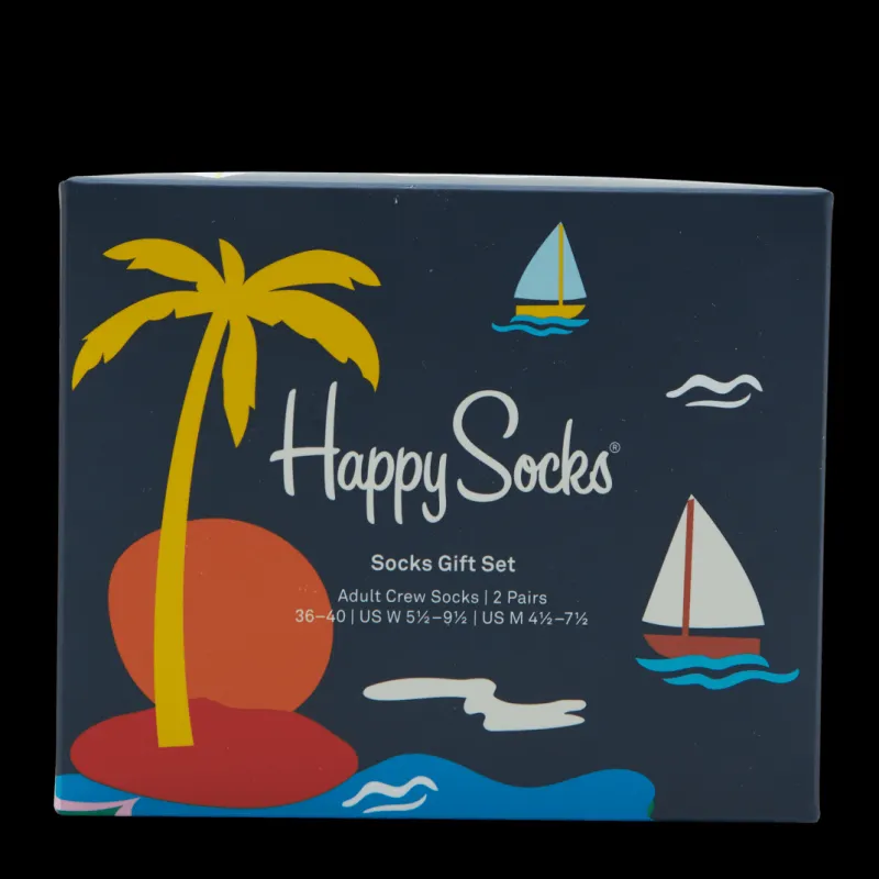 New Happy Socks 2-pack Sail Away Gift Set 6500 Flerfärgad