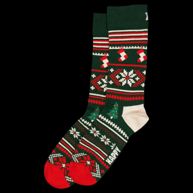 Discount Happy Socks 1-pack Snowflake Gift Set Dark Green Flerfärgad