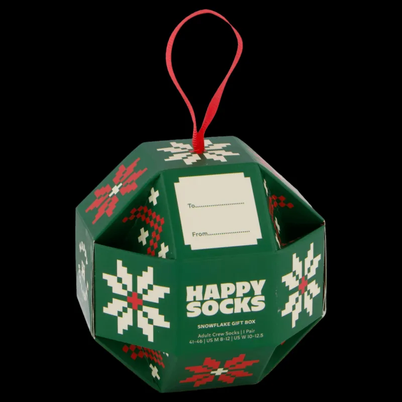 Discount Happy Socks 1-pack Snowflake Gift Set Dark Green Flerfärgad