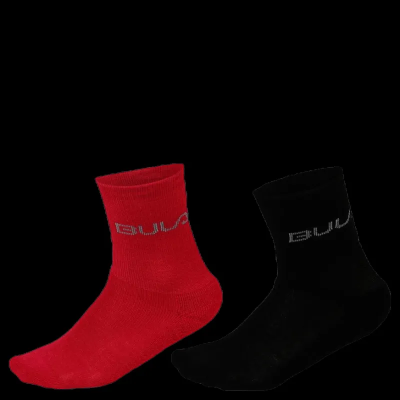 Clearance Bula 2-Pack Wool Socks Jr Pink/Black Rosa och Svart