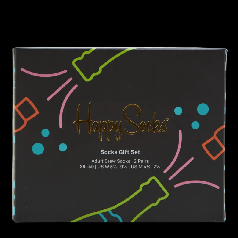 Hot Happy Socks 2-pack You Did It Socks Gift S 6500 Svart