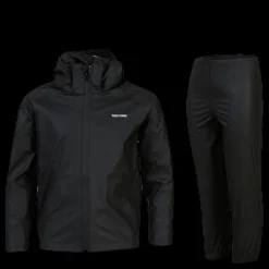 Clearance Tretorn Packable Rain Set Youth Black Svart