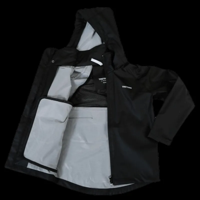 Clearance Tretorn Packable Rain Set Youth Black Svart