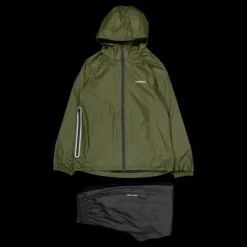 Best Tretorn Packable Rainbreaker Set Forest Green Svart