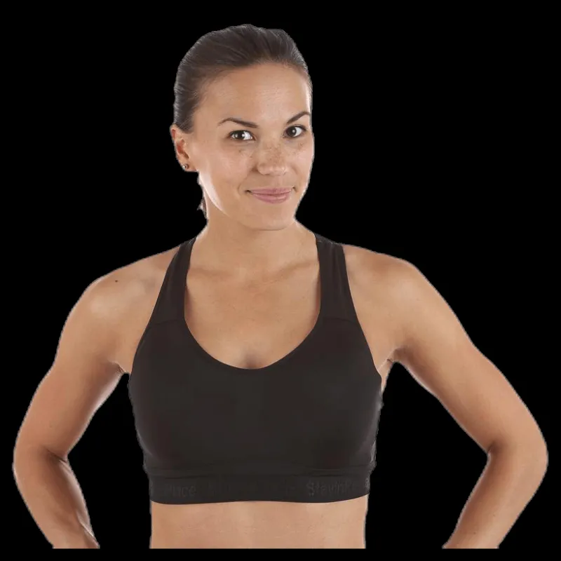Stay in place Pad Sports Bra A/B Black Svart Best