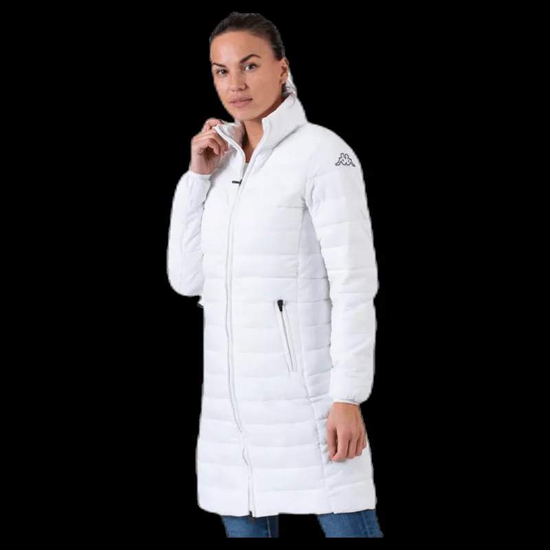 New Kappa Padded Jacket Long Logo Avera White