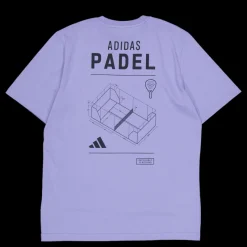 adidas Tennis Padel Category Graphic T-shirt Blue Lila New