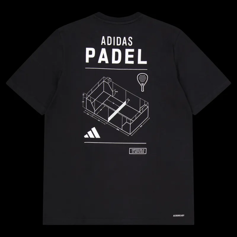 adidas Tennis Padel Graphic Tee Black Svart Online