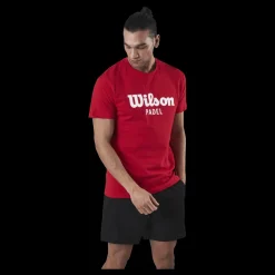 Wilson Padel Scrpt Tee Red Röd Sale