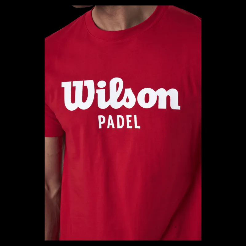 Wilson Padel Scrpt Tee Red Röd Sale