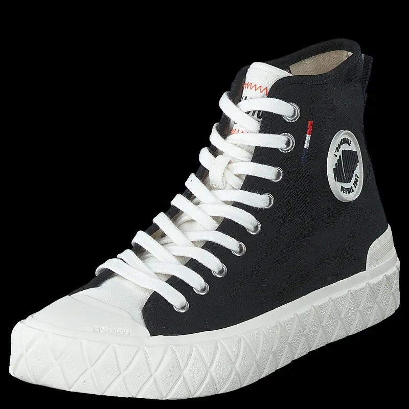 Hot Palladium Palla Ace Cvs Mid Black/mashmalllow Svart