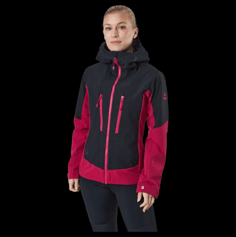 Outlet Halti Pallas W Ii Warm Hybrid Jacket Cerise Pink - Black Flerfärgad