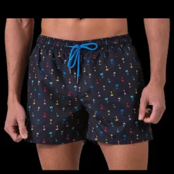 Happy Socks Palm Beach Swim Shorts Black Svart New