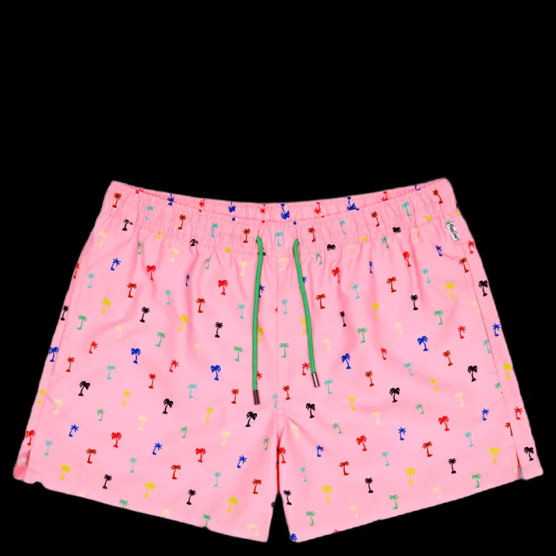 Hot Happy Socks Palm Swim Shorts Medium Pink Rosa
