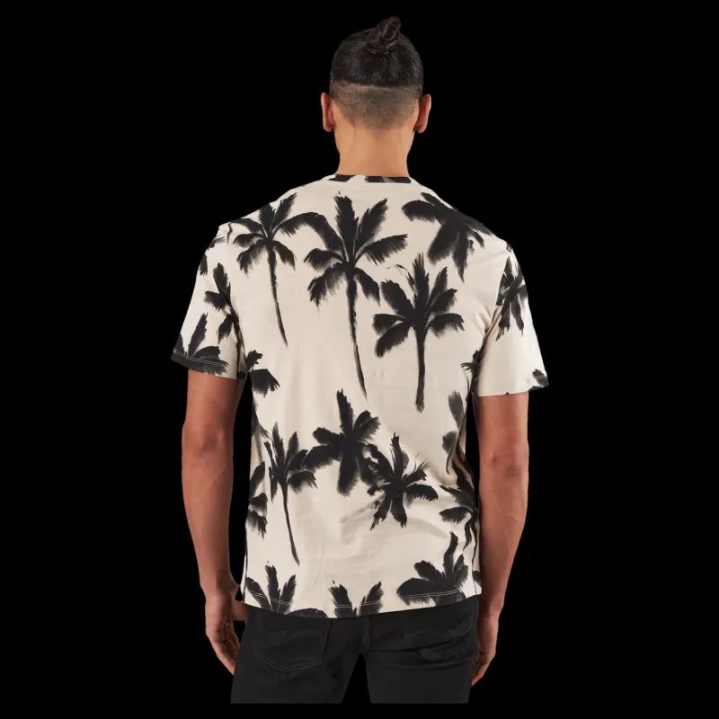 Jack & Jones Palm Tree Print T-shirt White Flerfärgad