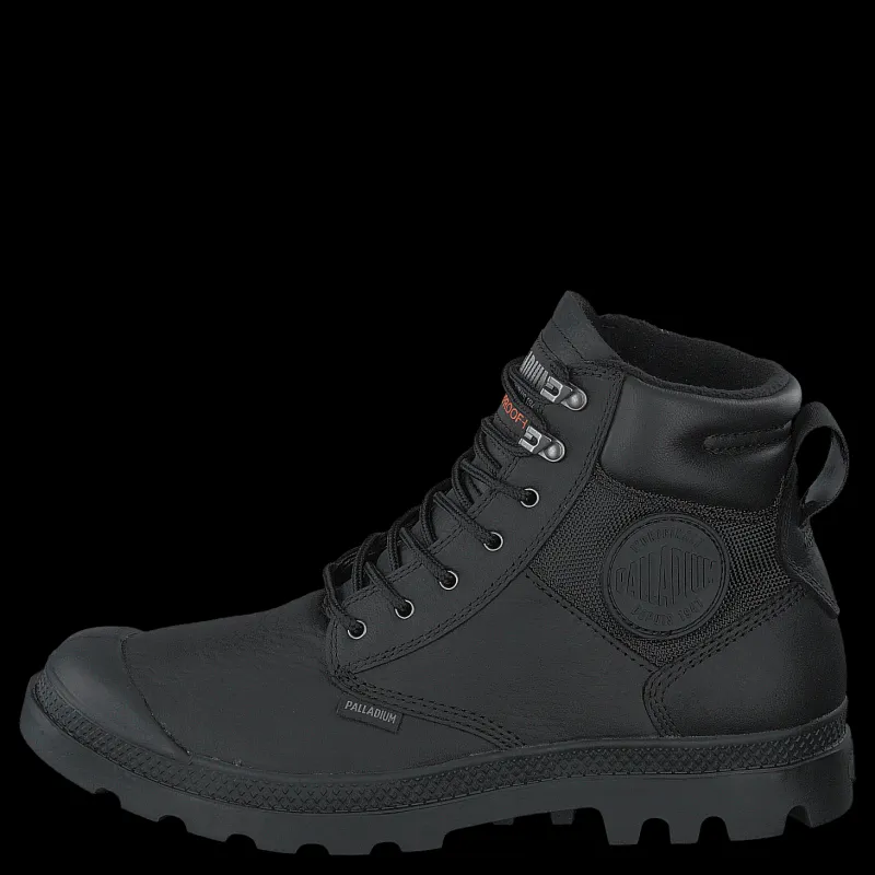 Clearance Palladium Pampa Shield Wp+ Lth Black Svart