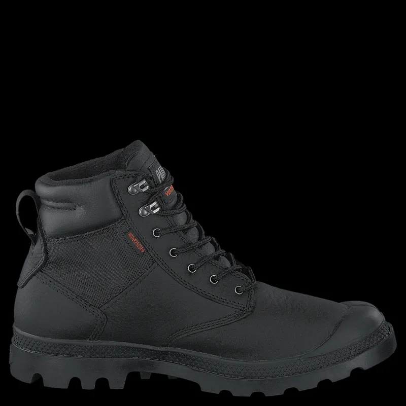 Clearance Palladium Pampa Shield Wp+ Lth Black Svart