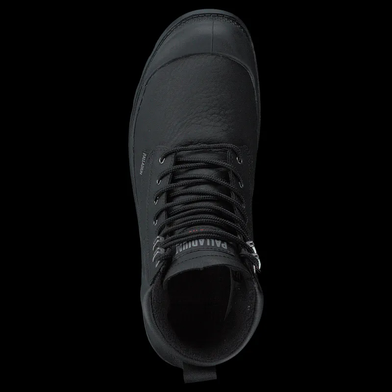 Clearance Palladium Pampa Shield Wp+ Lth Black Svart