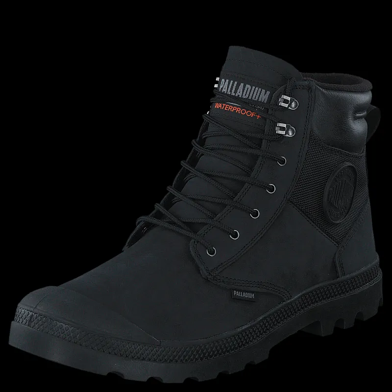 Outlet Palladium Pampa Shield Wp+ Lux Black/black Svart