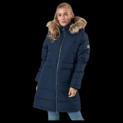 Hot Whistler Paranaque Long Down Parka Jacket Blue Blå