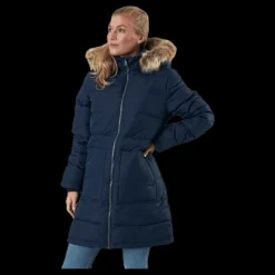 Hot Whistler Paranaque Long Down Parka Jacket Blue Blå