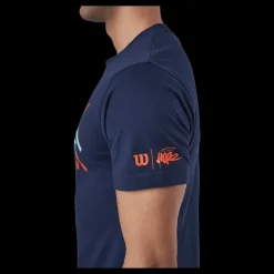 Wilson Paris 2022 Tech Tee Peacoat Blå