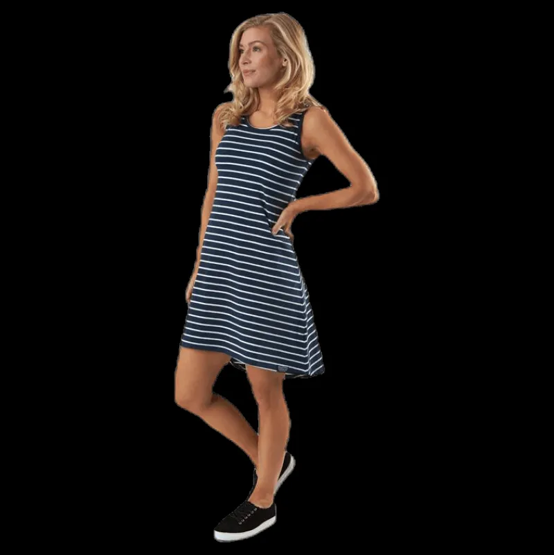 Marine Pasadena Dress Blue/White Blå och Vit