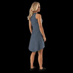 Marine Pasadena Dress Blue/White Blå och Vit