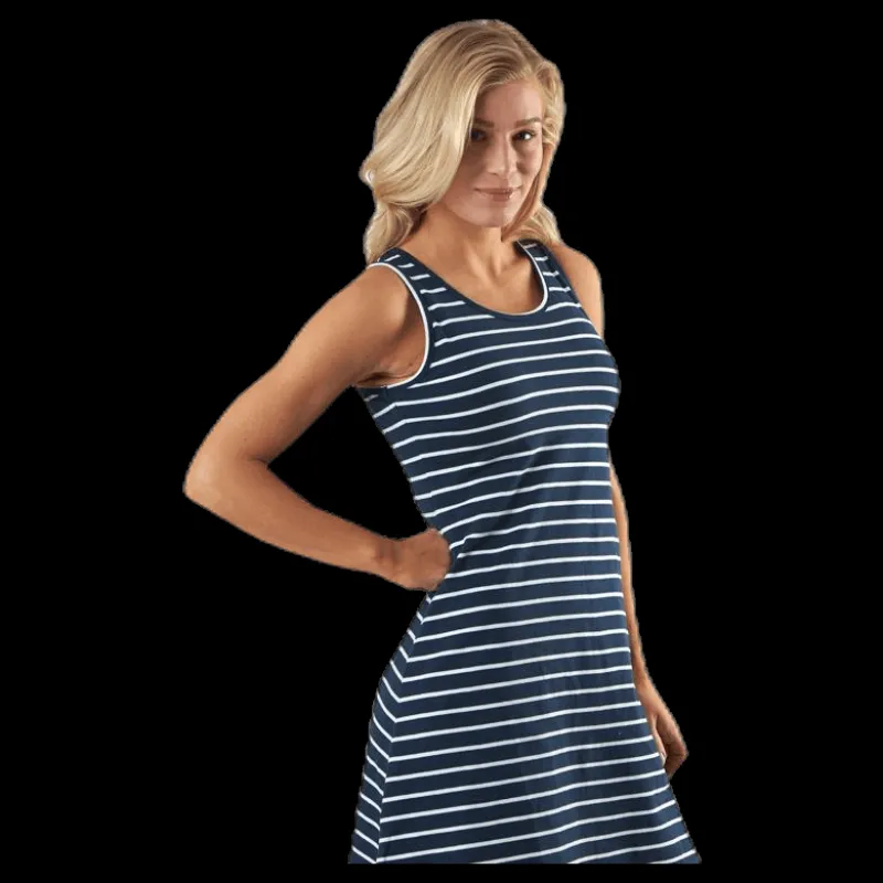 Marine Pasadena Dress Blue/White Blå och Vit