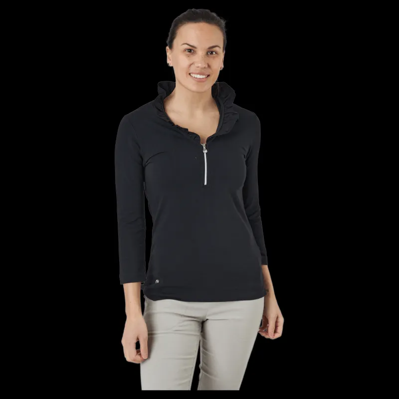 Daily Sports Patrice 3/4 Polo Shirt Black Svart Hot