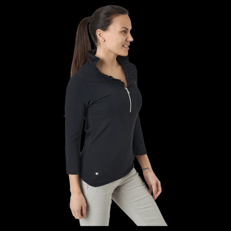 Daily Sports Patrice 3/4 Polo Shirt Black Svart Hot