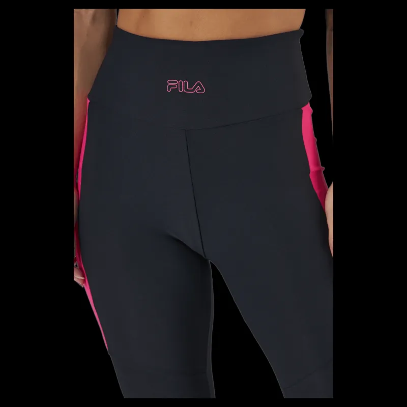 New Fila Paula High Waist 7/8 Tight Black-beetroot Purple-mandarin Svart