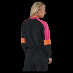 Online Fila Paulina Cropped Crew Sweat Black-beetroot Purple-mandarin