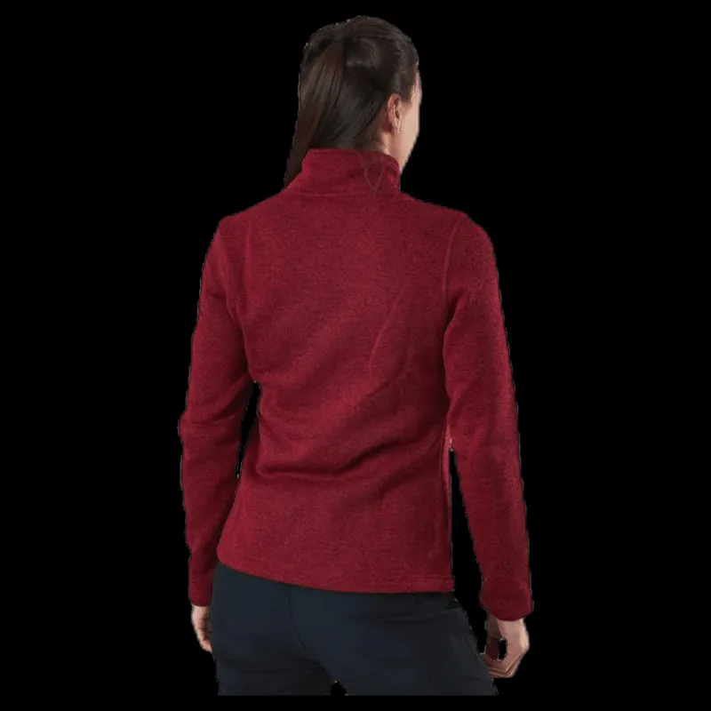 Online Weather Report Paulina Melange Fleece Jacket Red