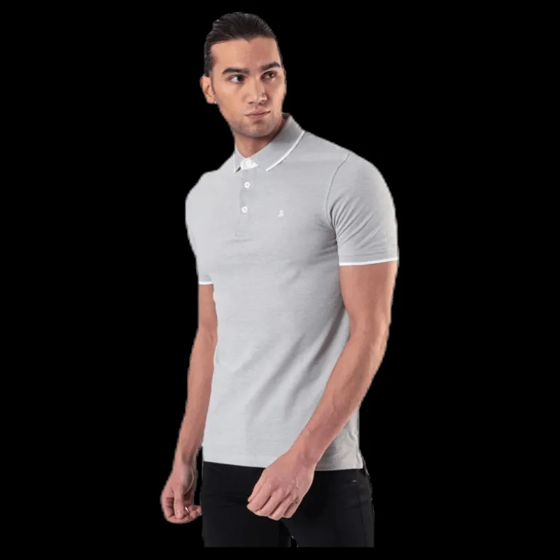 Jack & Jones Paulos Polo Ss Grey Grå Discount
